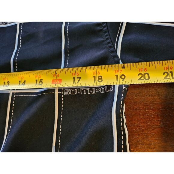 Vintage Southpole Boys Teens Shirt Button Down Blue Plaid Logo Sz Medium 12-14 - Picture 7 of 8